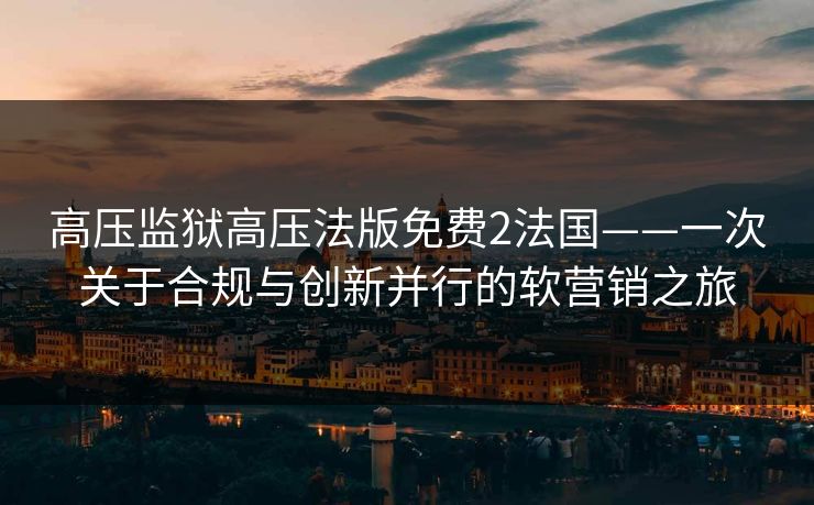 高压监狱高压法版免费2法国——一次关于合规与创新并行的软营销之旅